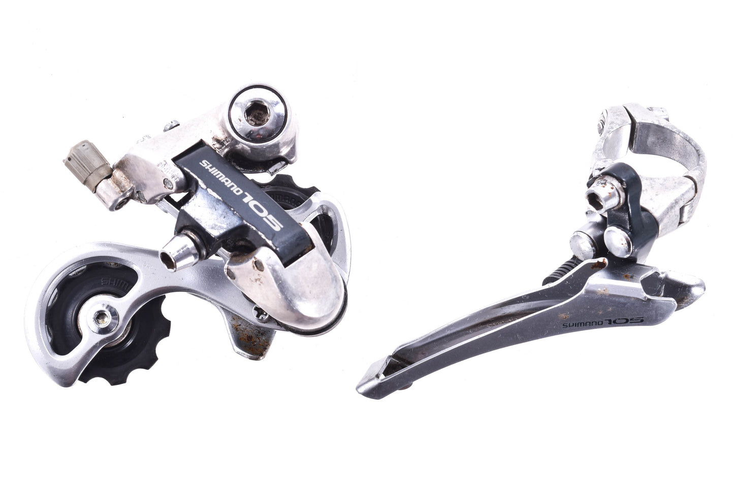 USED Vintage Shimano 105 Road Groupset Silver Downtube Shifters 2x7 Speed