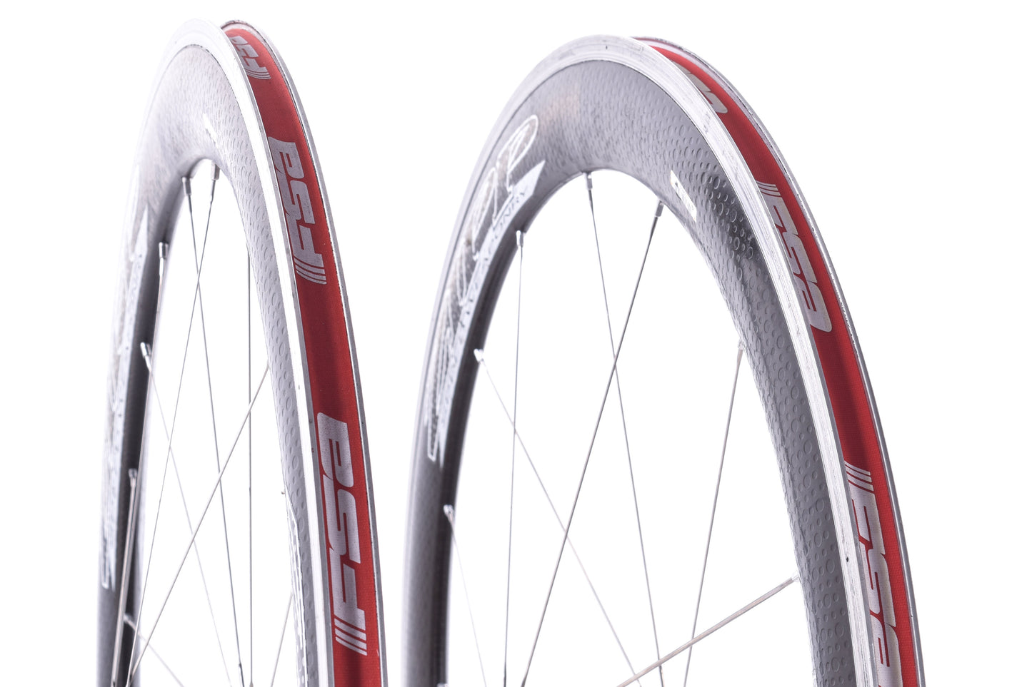 USED Zipp 404 700C Carbon Road Wheelset 10 speed w/ Alloy Rim Brake Track Quick Release