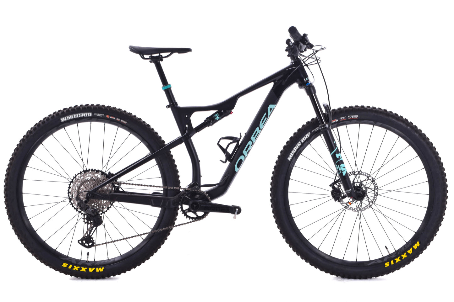 USED 2022 Orbea OIZ H30 Medium Full Suspension XC Mountain Bike Black/Green Shimano Deore XT 1x12 Speed
