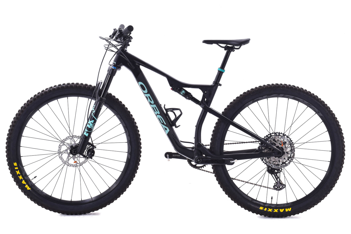 USED 2022 Orbea OIZ H30 Medium Full Suspension XC Mountain Bike Black/Green Shimano Deore XT 1x12 Speed