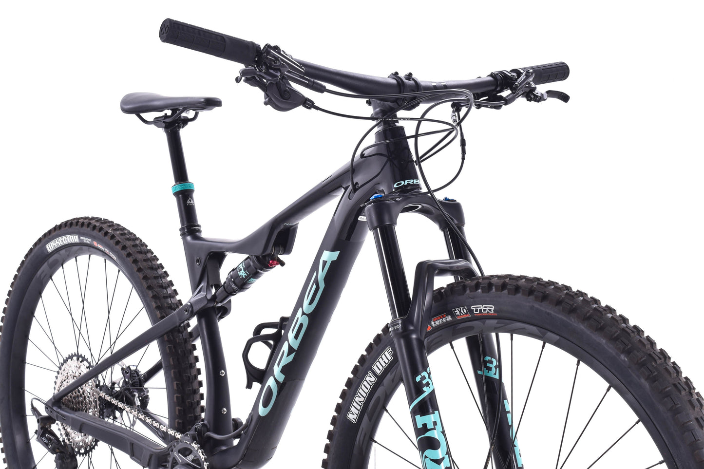 USED 2022 Orbea OIZ H30 Medium Full Suspension XC Mountain Bike Black/Green Shimano Deore XT 1x12 Speed