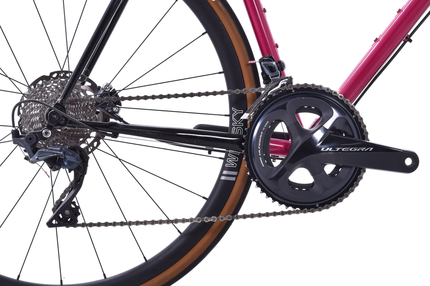 USED All-City Zig Zag Ultegra - Sour Cherry Seltzer Steel Road Bike 55cm Carbon Wheels 2x11