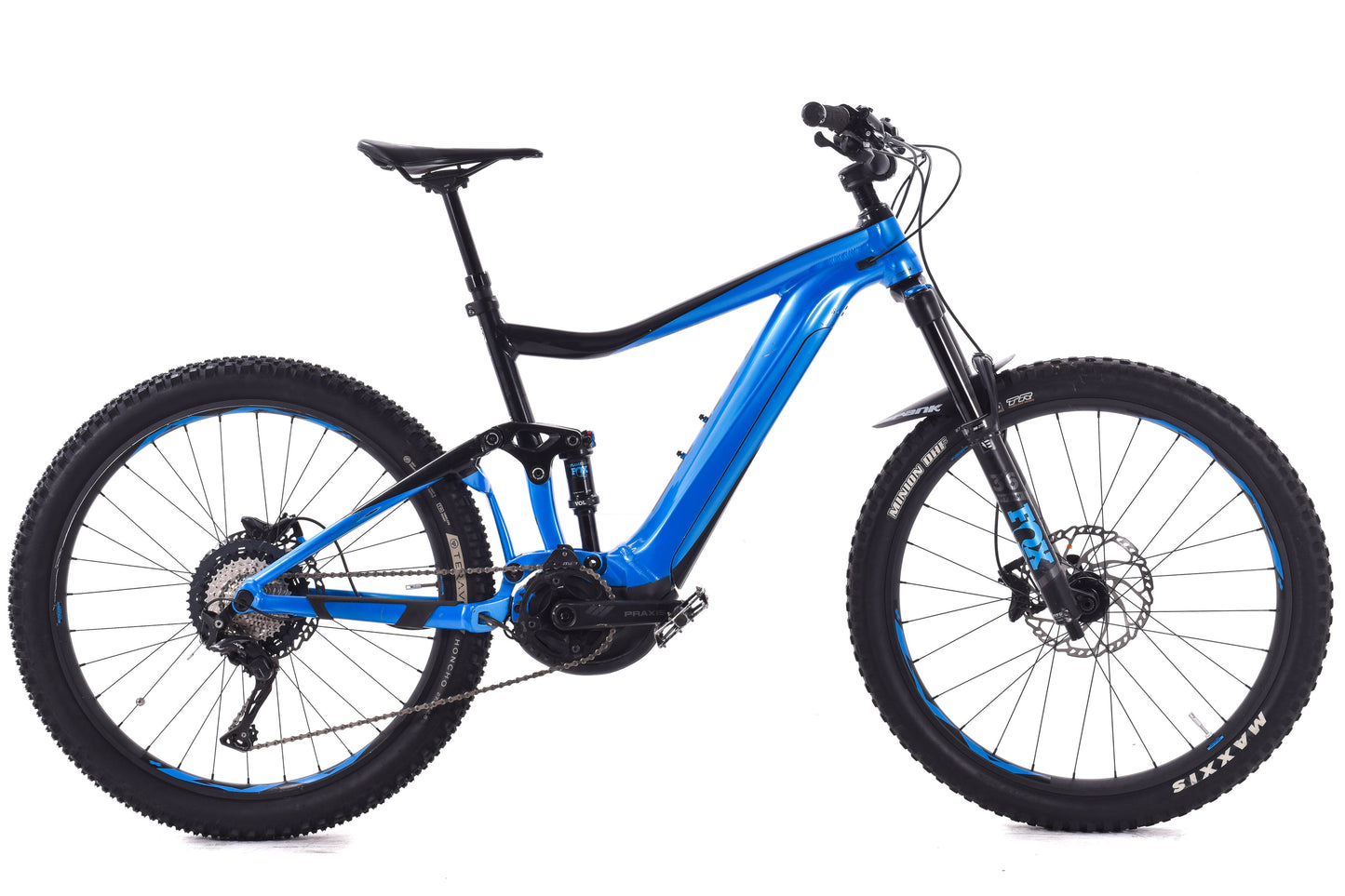 USED 2019 Giant Trance E+ Pro 2 Electric Mountain Bike Full Suspension Shimano XT Blue