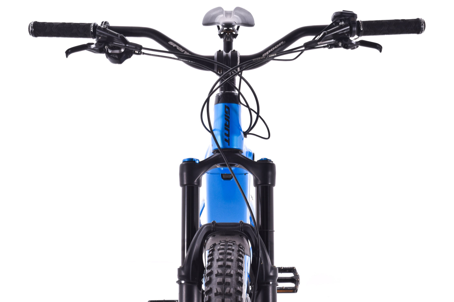 USED 2019 Giant Trance E+ Pro 2 Electric Mountain Bike Full Suspension Shimano XT Blue