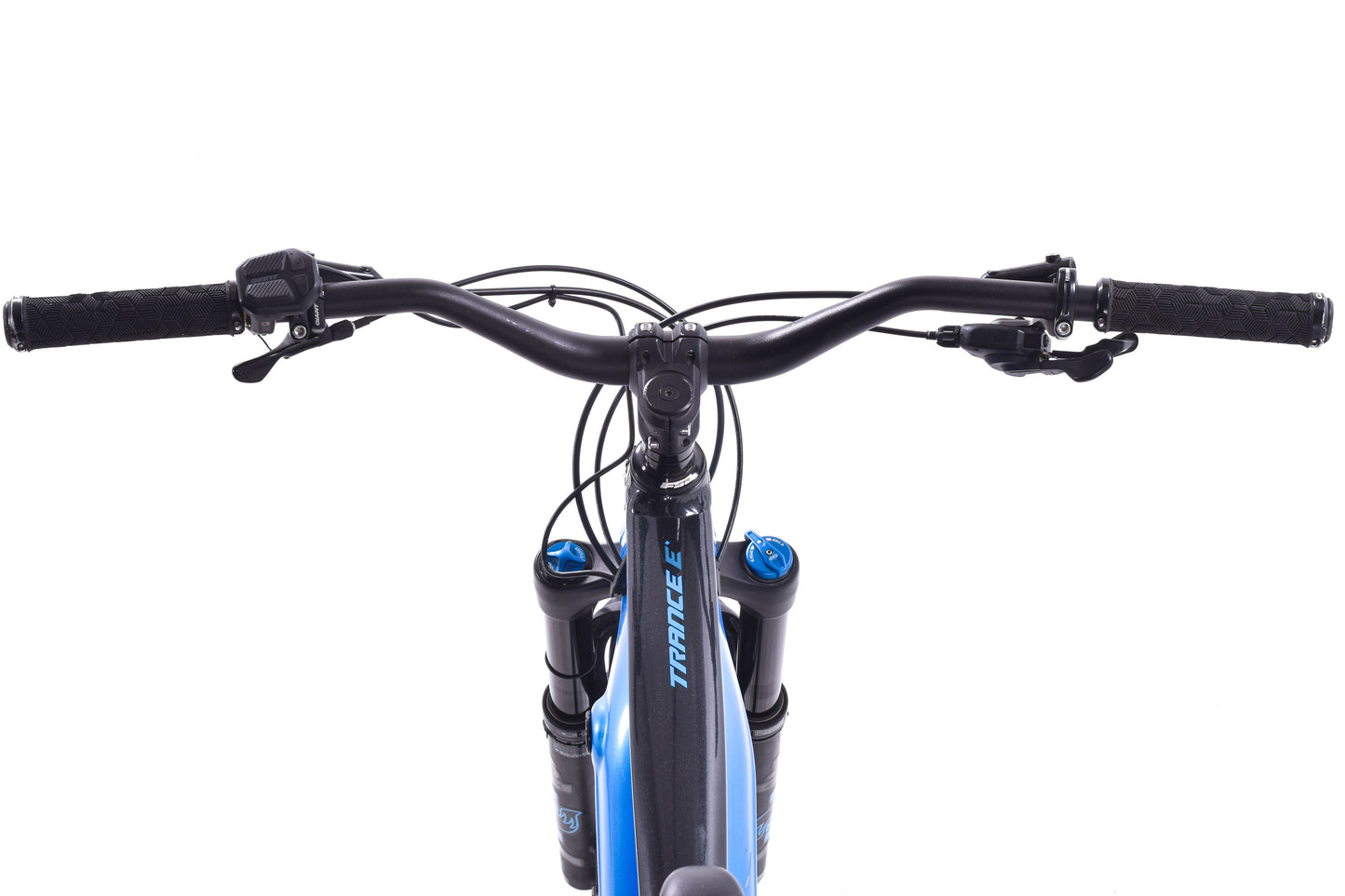 USED 2019 Giant Trance E+ Pro 2 Electric Mountain Bike Full Suspension Shimano XT Blue