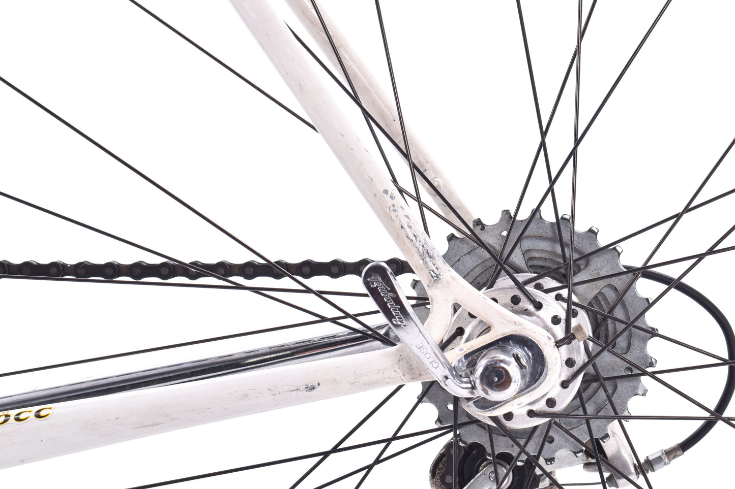 USED Vintage Ciocc Lugged Steel Road Bike 48cm Campagnolo Mirage Blue/White/Chrome Made in Italy- AS IS