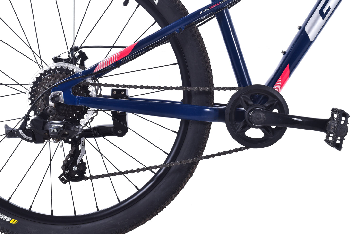 USED GT Stomper Pro Youth Alloy MTB 26" Shimano 7 Speed Blue/Pink/Gray