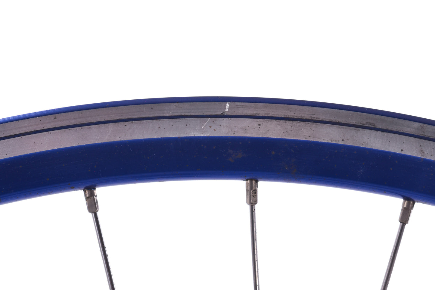 USED FIR Track Wheelset with Vintage Campagnolo Hubs Blue Rims Fixed Gear