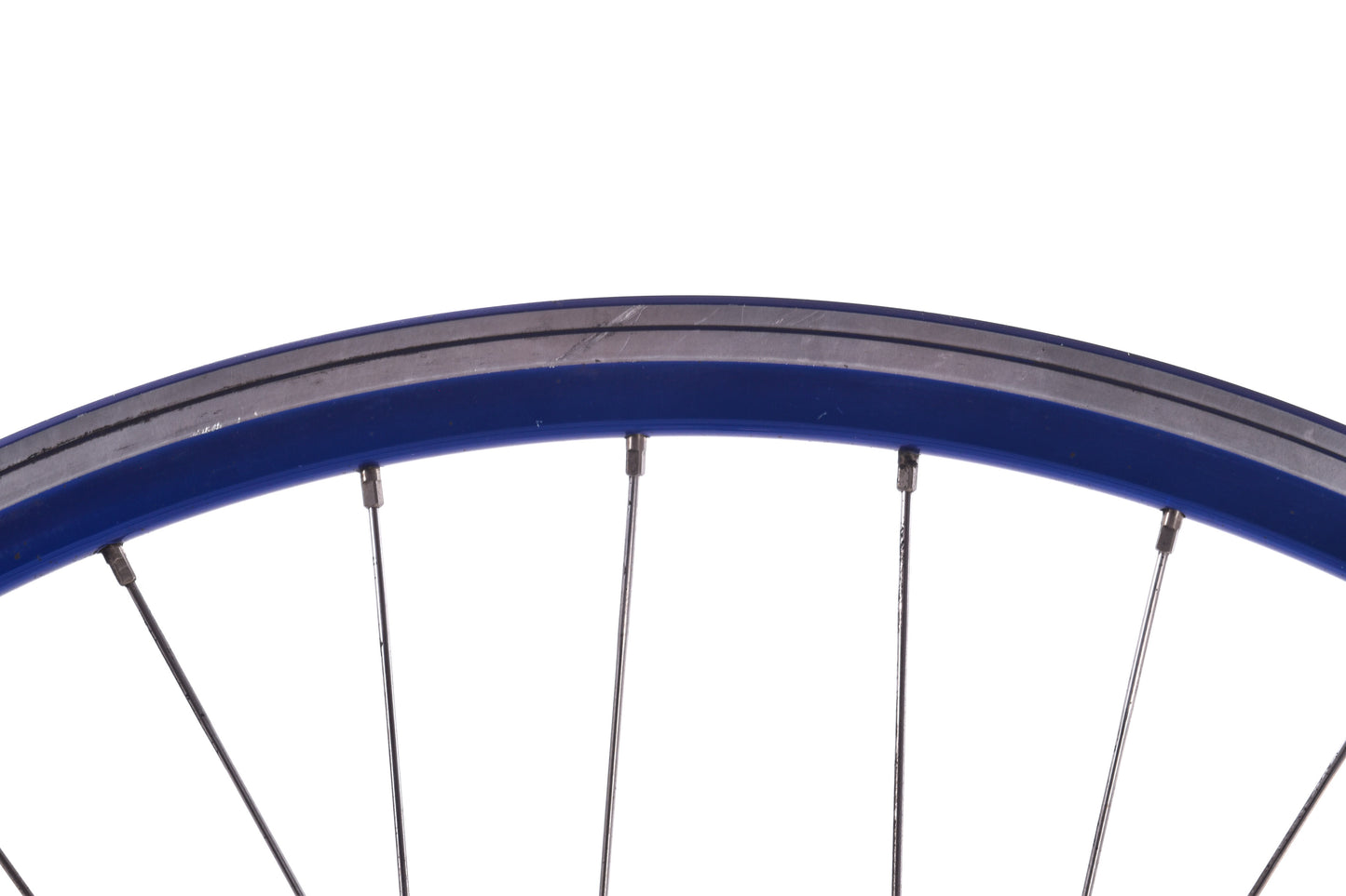 USED FIR Track Wheelset with Vintage Campagnolo Hubs Blue Rims Fixed Gear