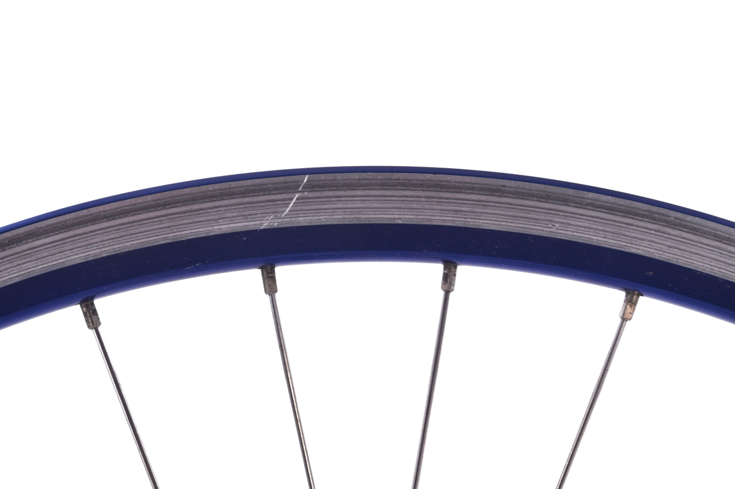 USED FIR Track Wheelset with Vintage Campagnolo Hubs Blue Rims Fixed Gear