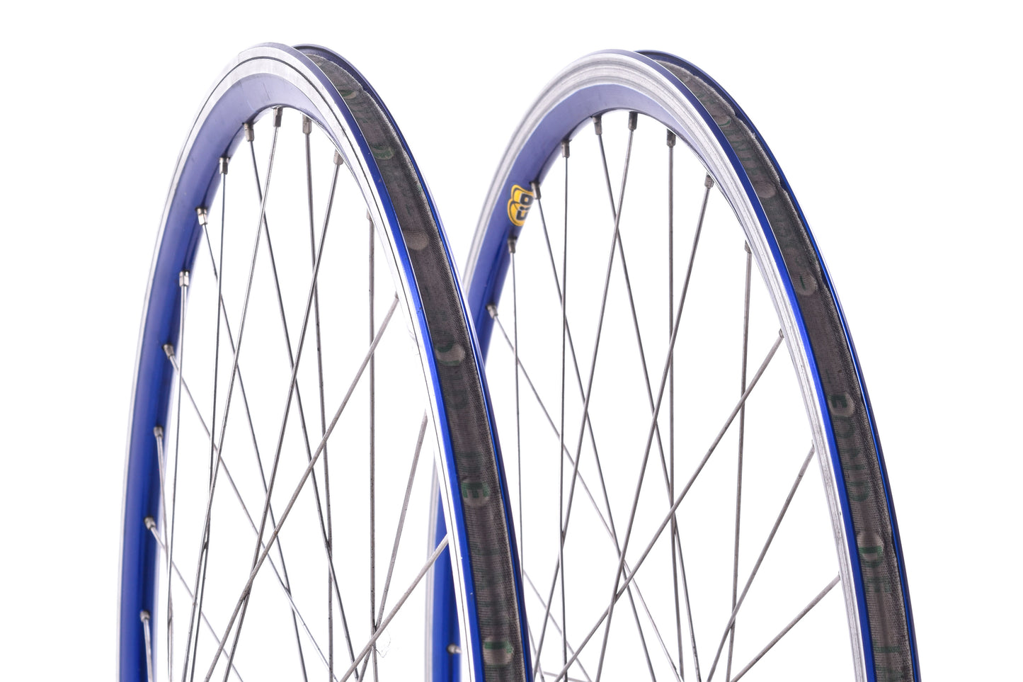 USED FIR Track Wheelset with Vintage Campagnolo Hubs Blue Rims Fixed Gear