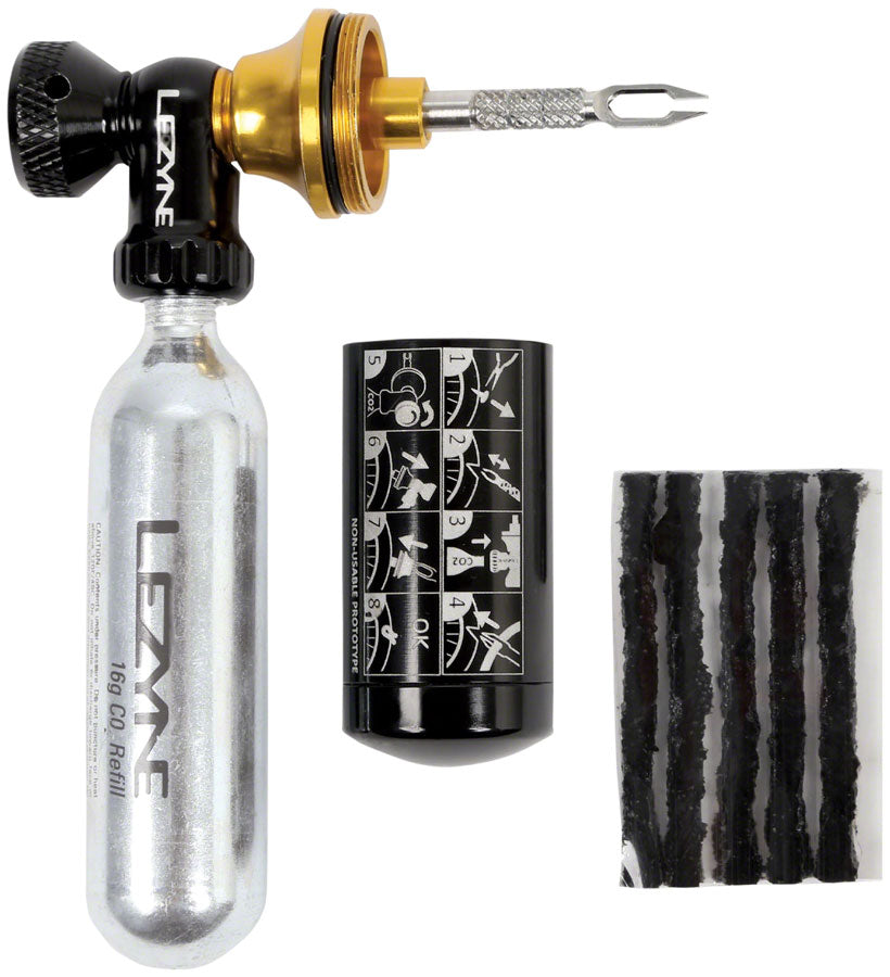 NEW Lezyne CO2 Blaster Inflater and Tubeless Repair Kit with two 20g Cartridges