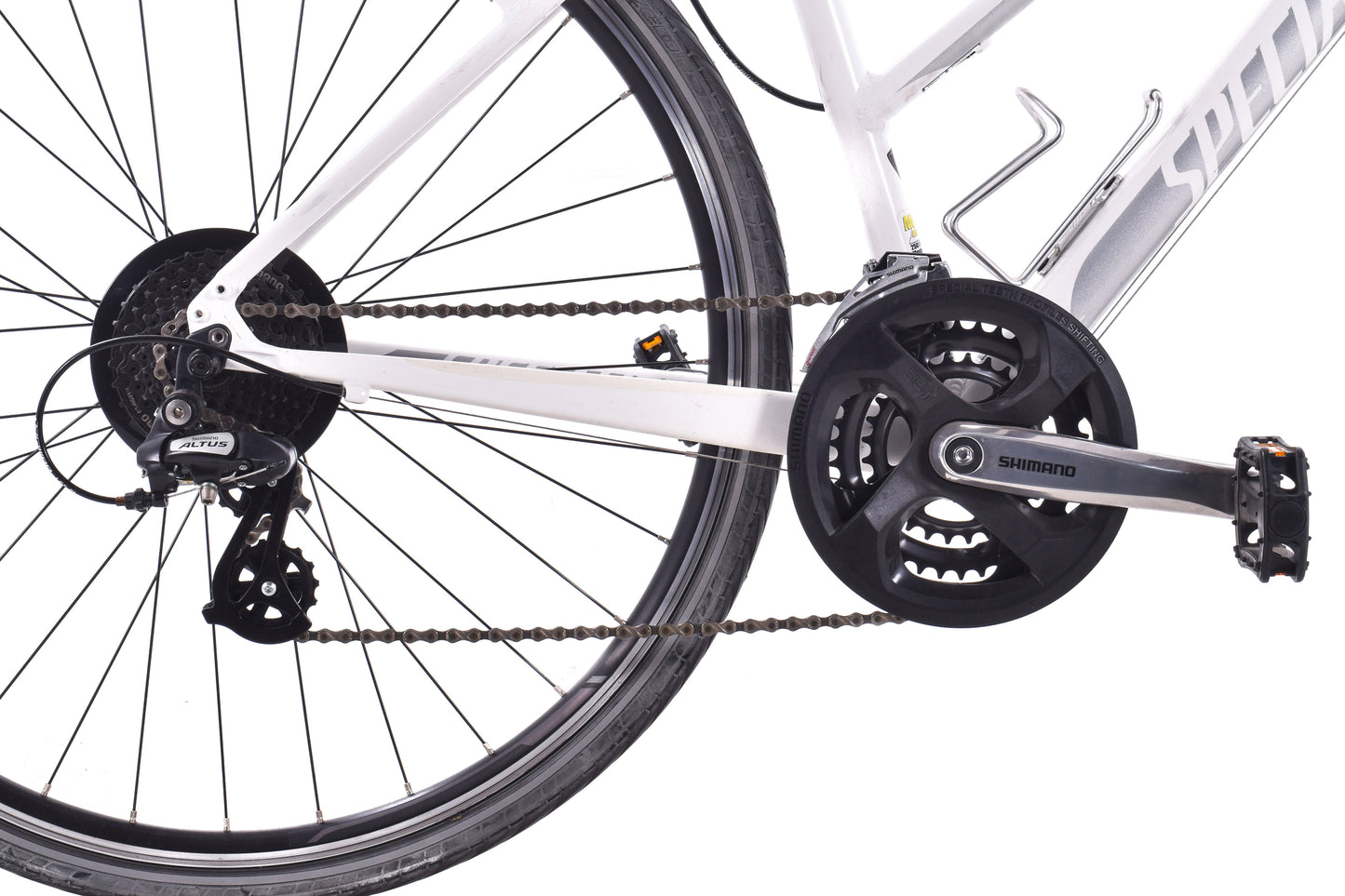 USED Specialized Vita Step Thru Aluminum Hybrid Bike Medium White 3x8 speed