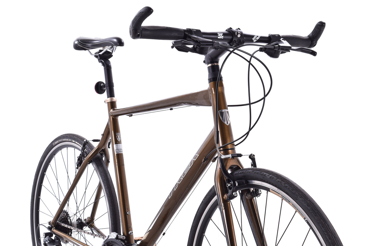 USED 2014 Trek FX 7.4 57cm Hybrid/Commuter/Flat Bar Road Bike 3x9 speed Aluminum Frame Carbon Fork Bronze