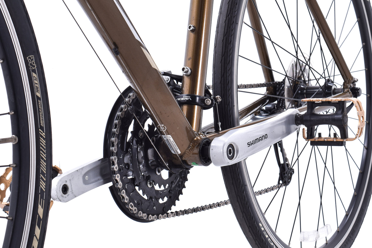 USED 2014 Trek FX 7.4 57cm Hybrid/Commuter/Flat Bar Road Bike 3x9 speed Aluminum Frame Carbon Fork Bronze