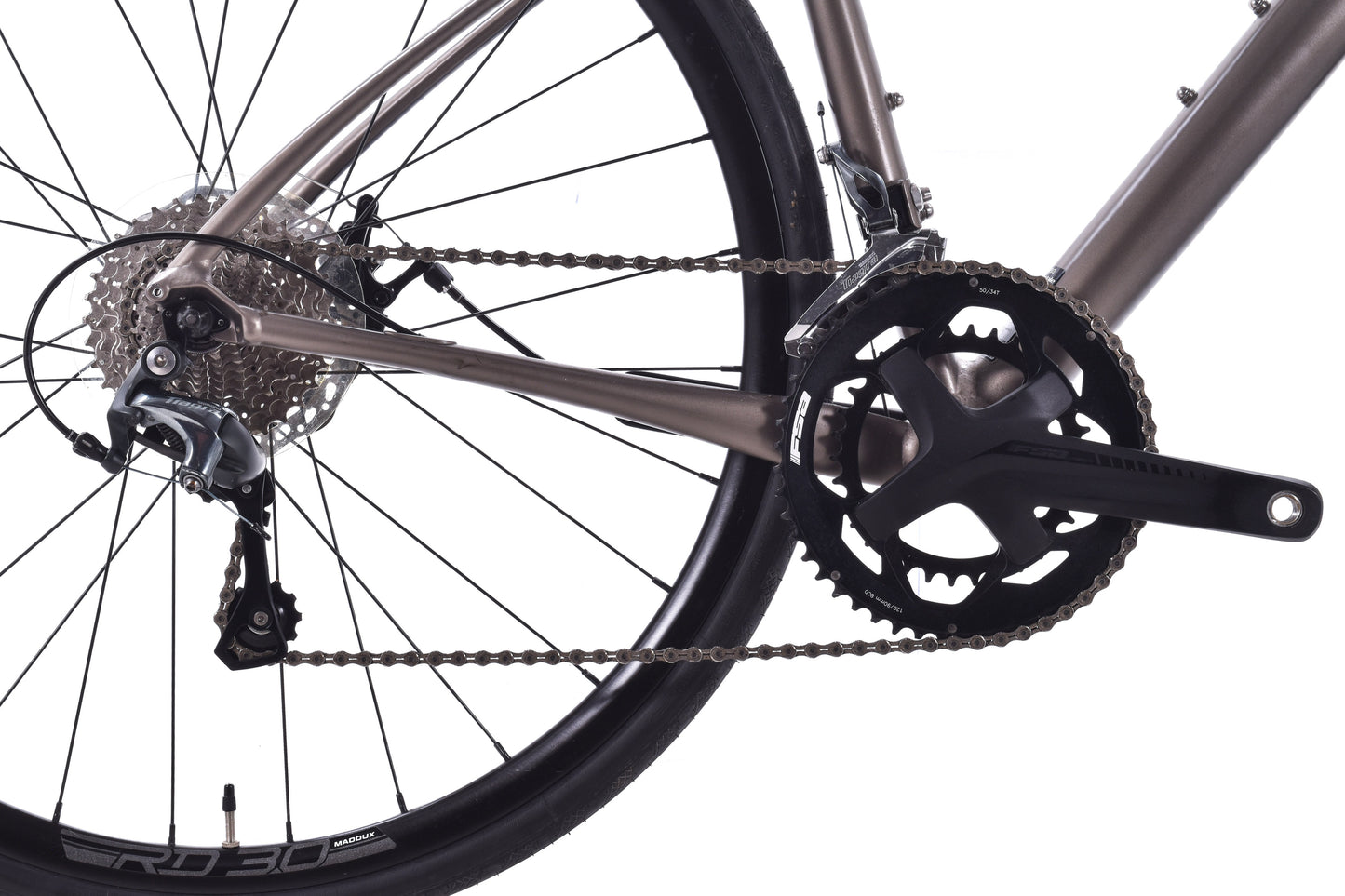 USED Cannondale Synapse Tiagra Disc 48cm Aluminum Road Bike Shimano 2x10 speed Metero Gray