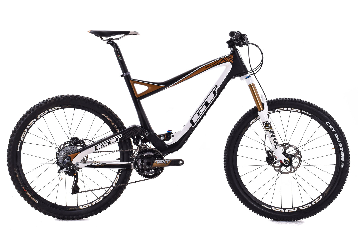 USED 2014 GT Sensor Team 27.5" Carbon Full Suspension Mountain Bike XL Shimano XTR 3x10 speed Fox Kashima