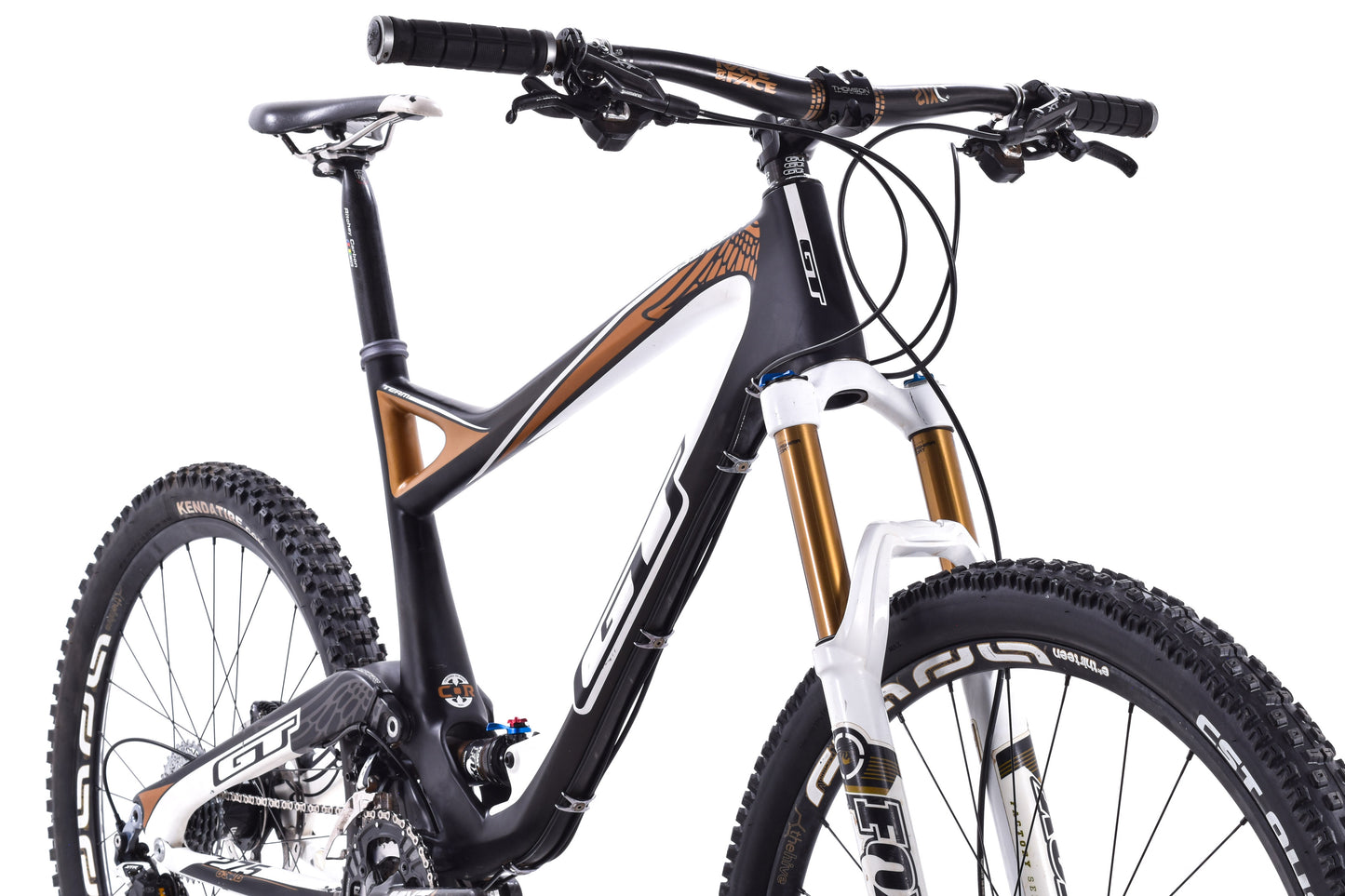 USED 2014 GT Sensor Team 27.5" Carbon Full Suspension Mountain Bike XL Shimano XTR 3x10 speed Fox Kashima
