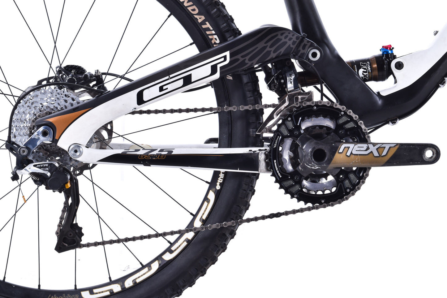 USED 2014 GT Sensor Team 27.5" Carbon Full Suspension Mountain Bike XL Shimano XTR 3x10 speed Fox Kashima
