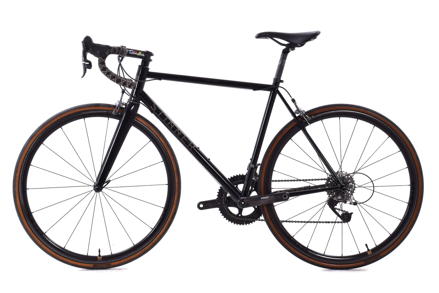 USED Stinner Gibraltar 54cm Custom Steel Road Bike w/ Carbon Wheels SRAM Red/Force 22 Rim Brake