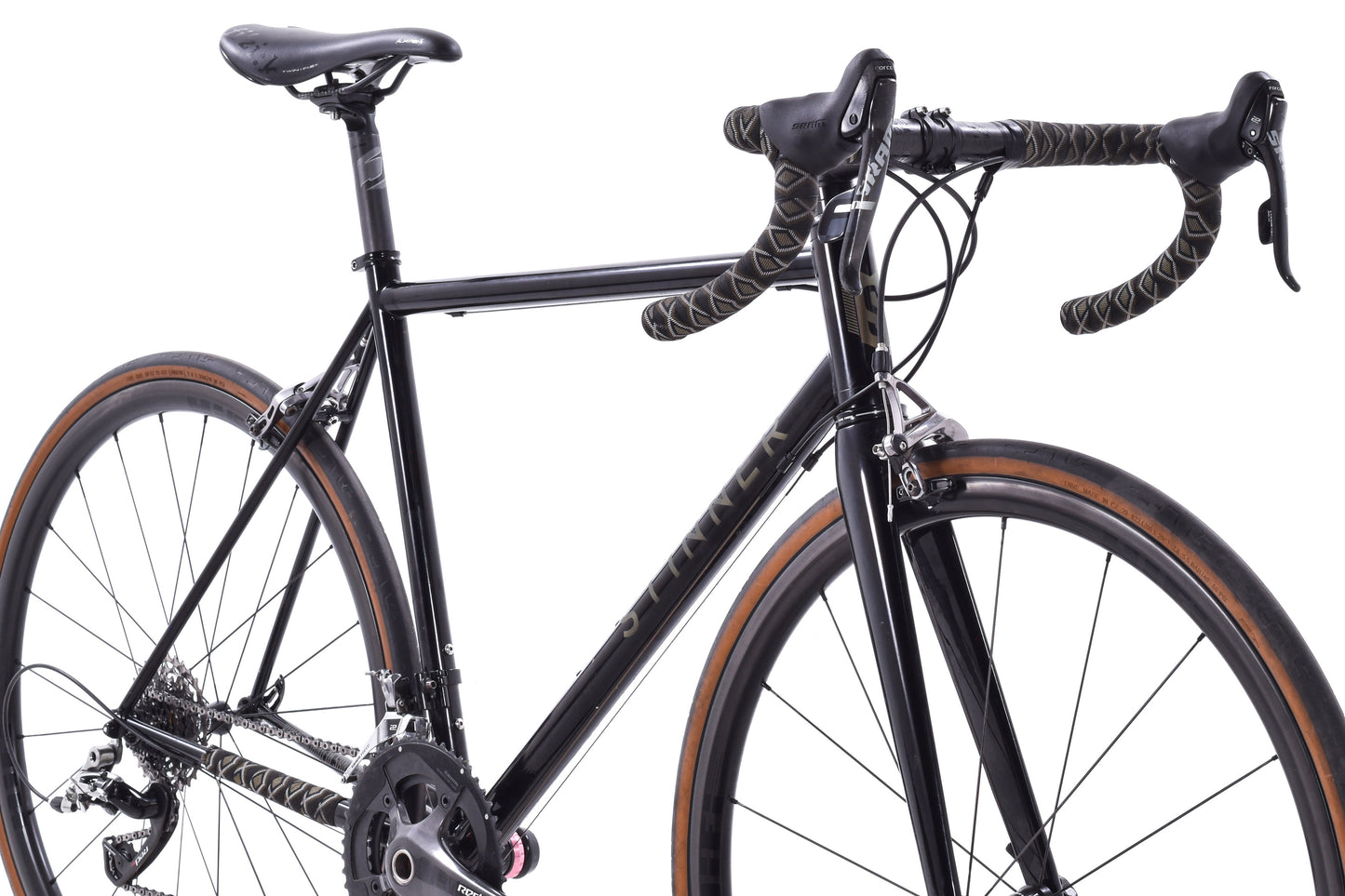 USED Stinner Gibraltar 54cm Custom Steel Road Bike w/ Carbon Wheels SRAM Red/Force 22 Rim Brake