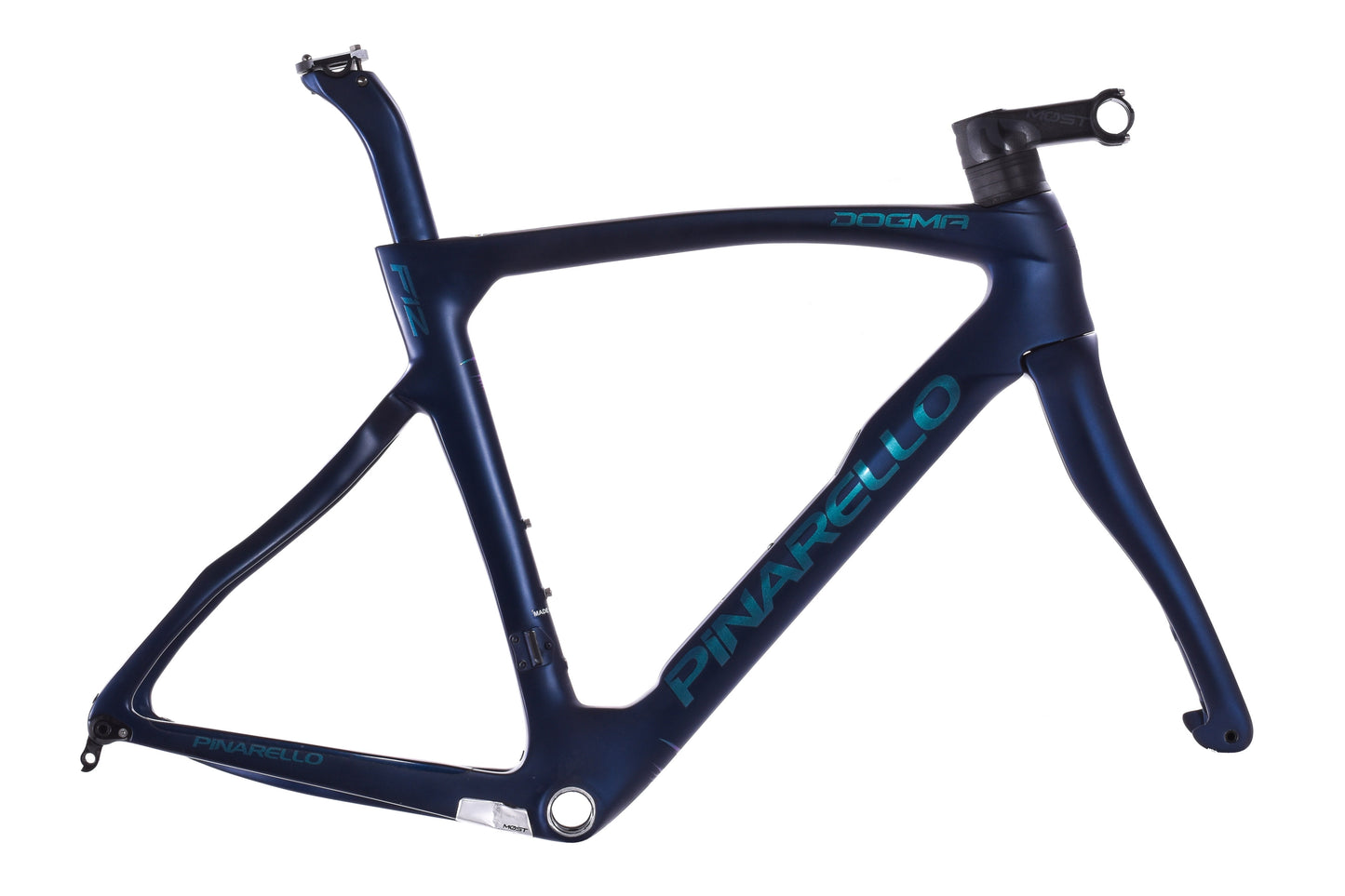 USED 2021 Pinarello Dogma F12 Disk 54cm Carbon Road Bike Frameset Blue