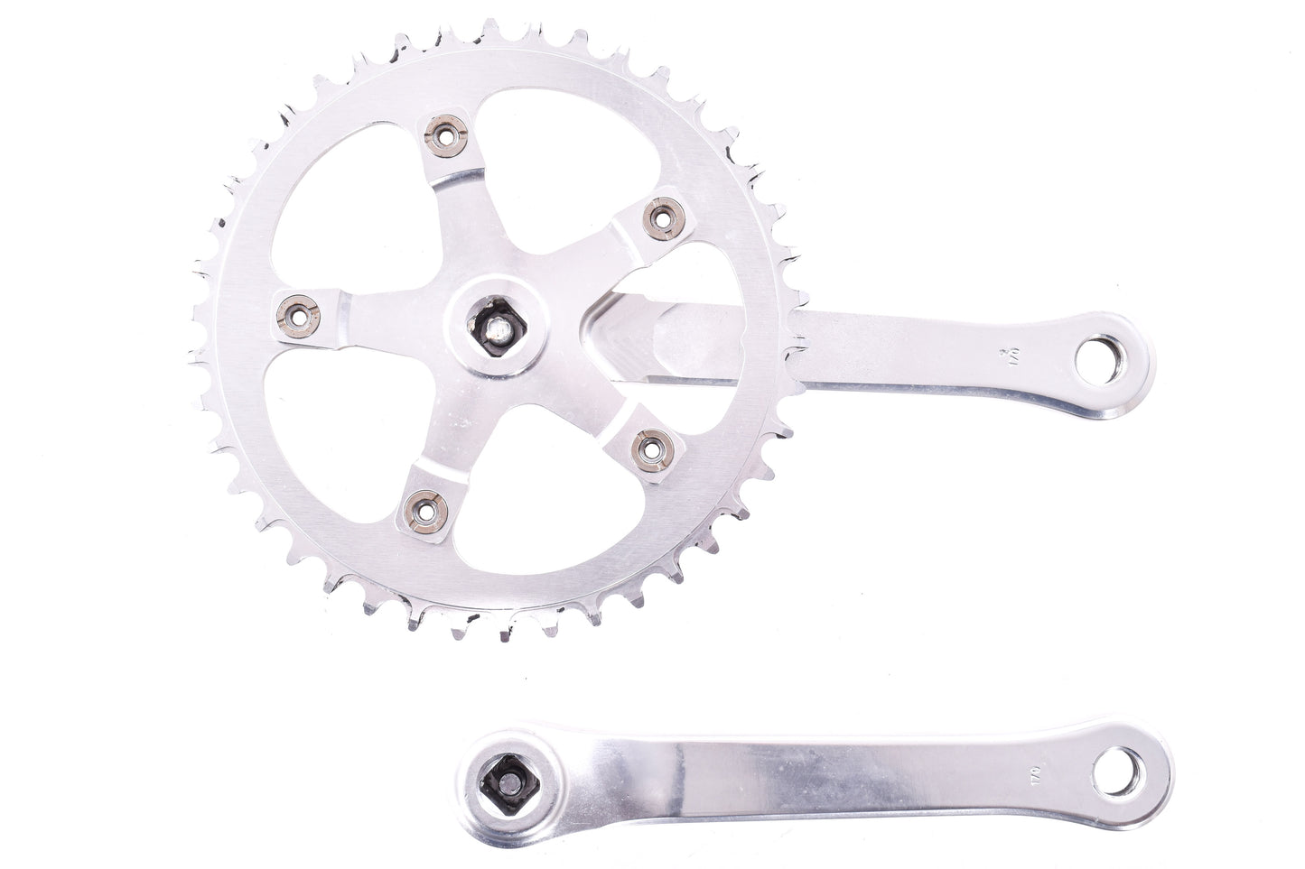 USED Velo Orange Single Ring Crankset w/ 42T Narrow-Wide Chainring 170mm and Square Taper Bottom Bracket Silver