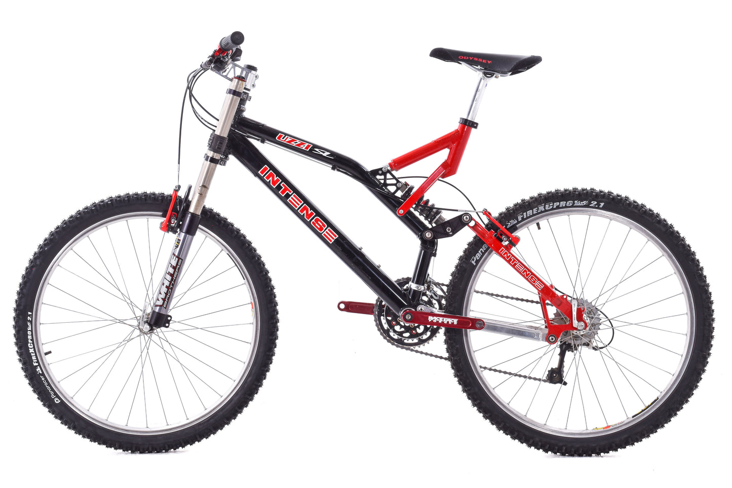 USED Intense Uzzi SL Large Mountain Bike 3x8 Speed White Brothers Fork Shimano Deore