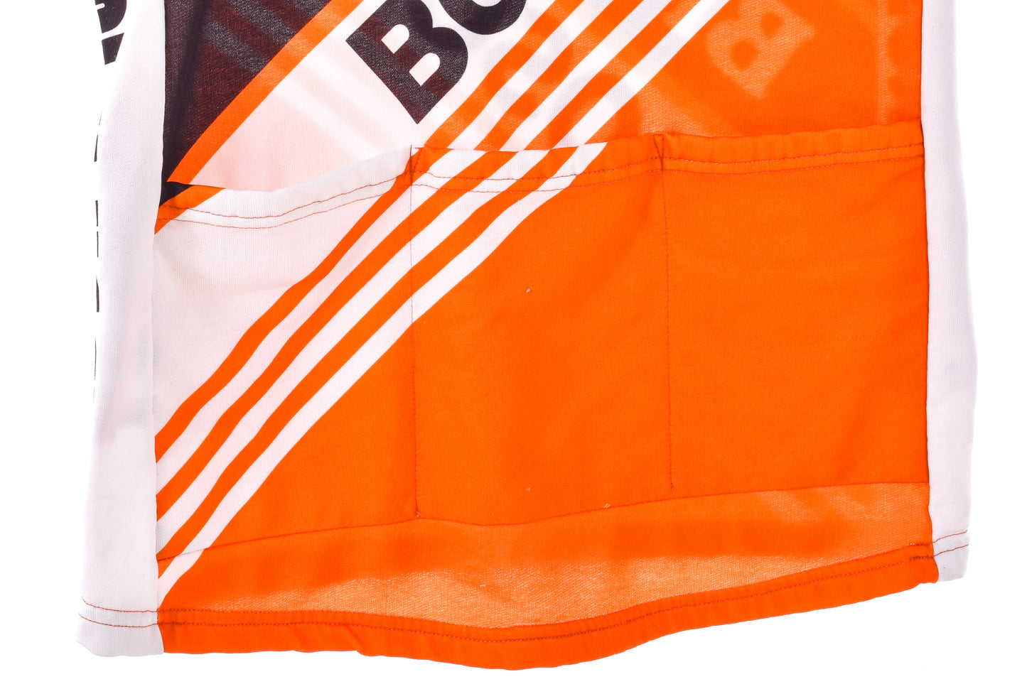 USED Vintage Lyngby Cycle Club Large Cycling Jersey Bosch BFC Data Cyclehuset Orange
