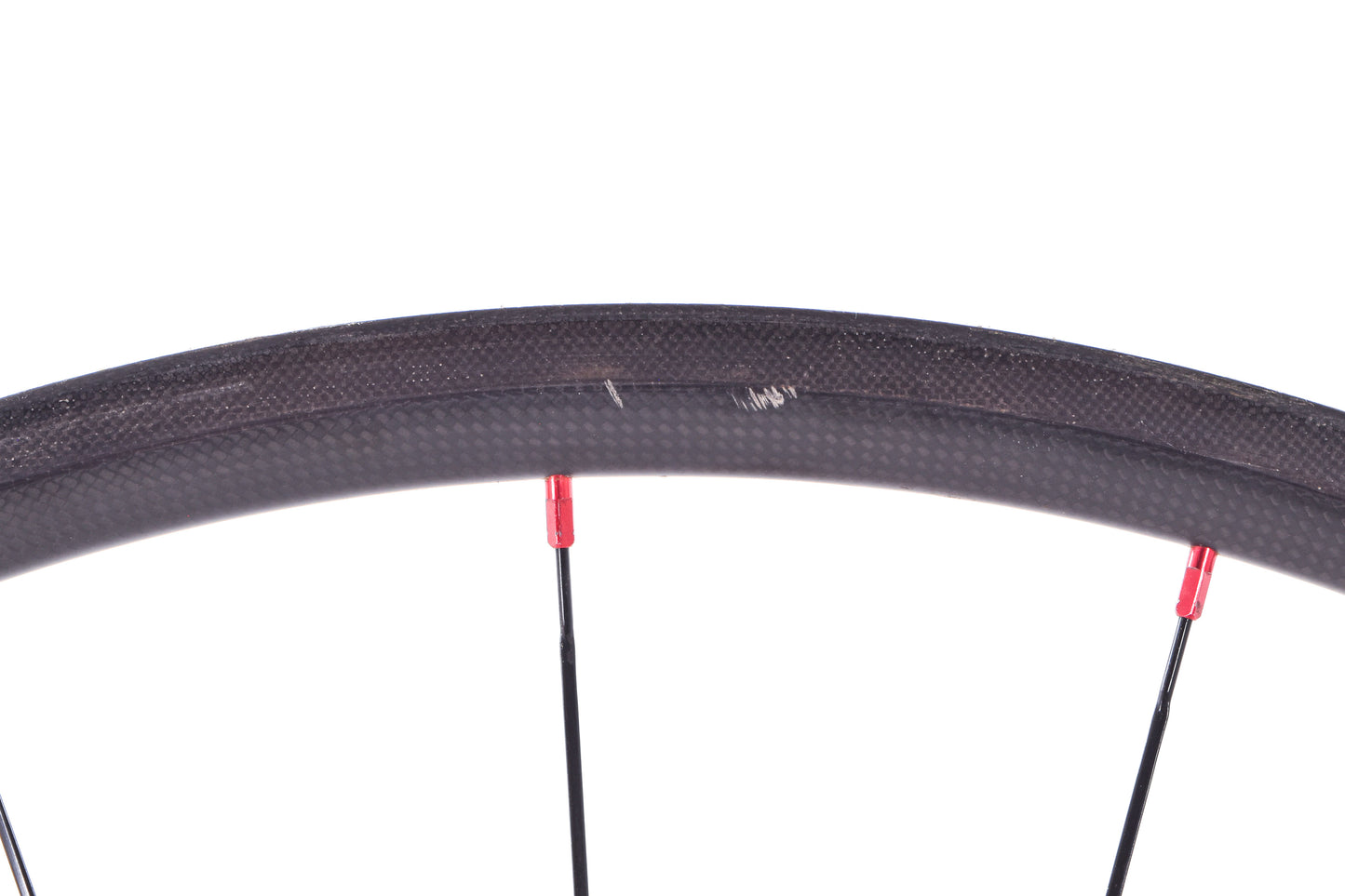 USED Tubular Road/CX Wheels Carbon Rim Brake Red Hubs Shimano/SRAM 11-Speed