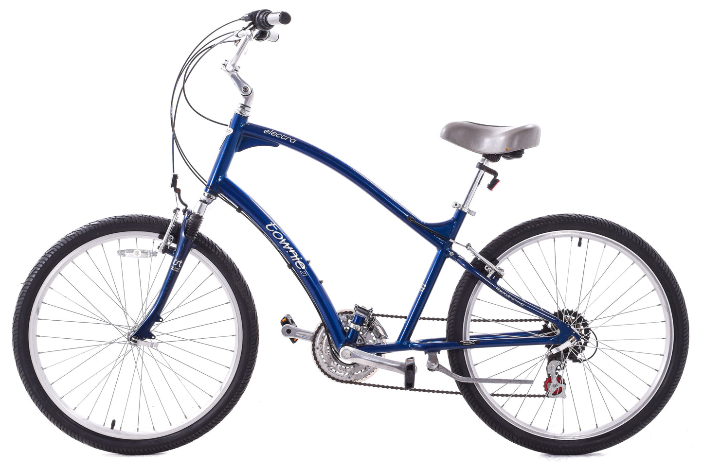 USED Electra Townie 21D Step Over Beach Cruiser Aluminum Frame w/ Front Suspension Dark Blue