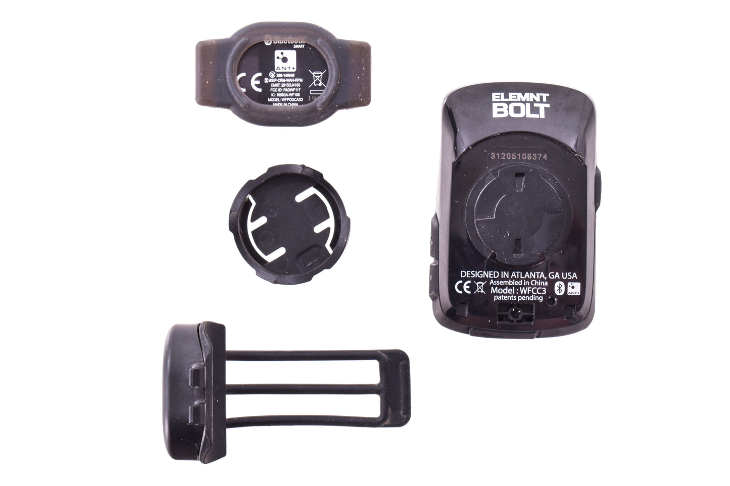 USED Wahoo ELEMNT BOLT Cycling Computer w/ Cadence Censor and Mount V1 WFCC3