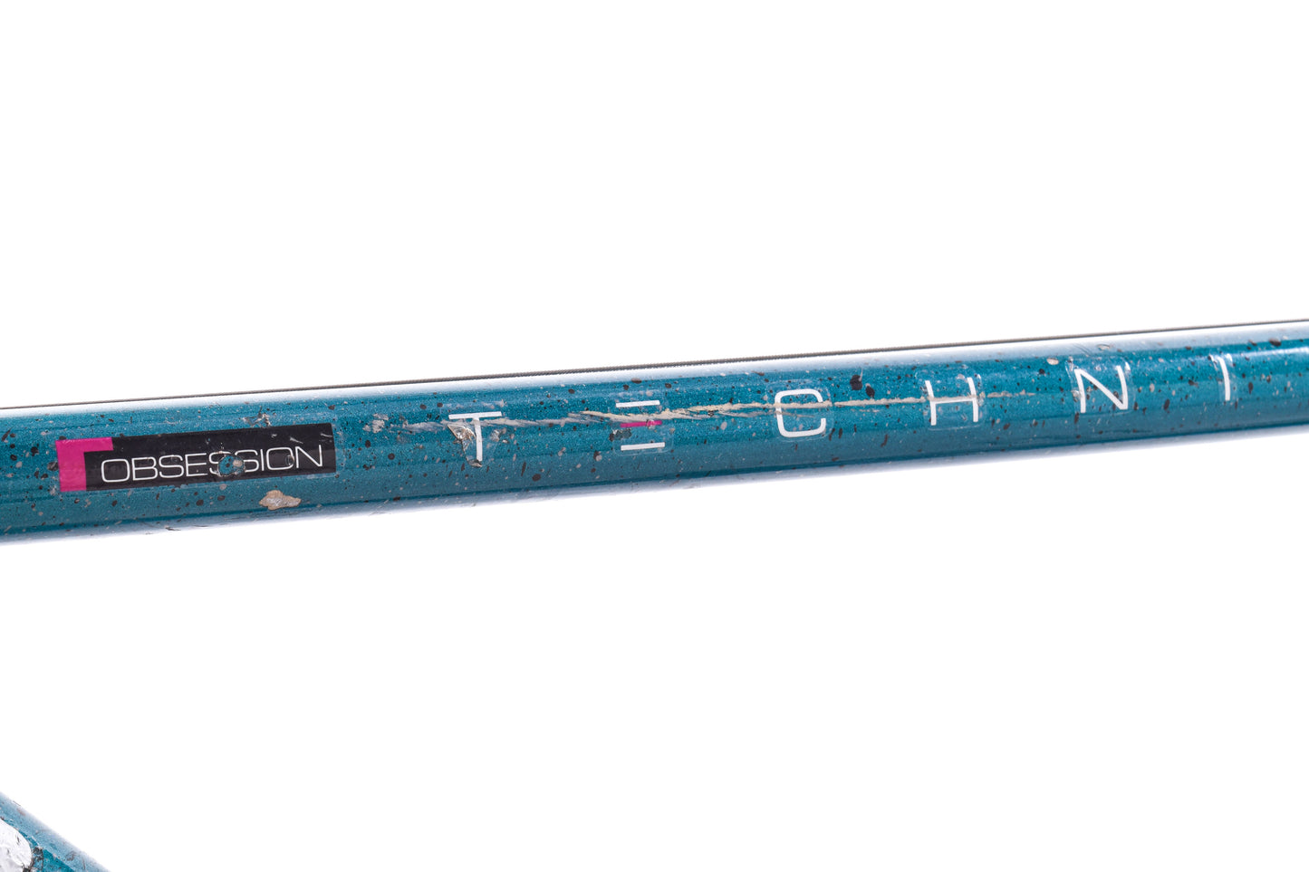 USED 90's Raleigh Technium Medium ATB w/ Splatter Paint Aqua/Black 3x8 speed