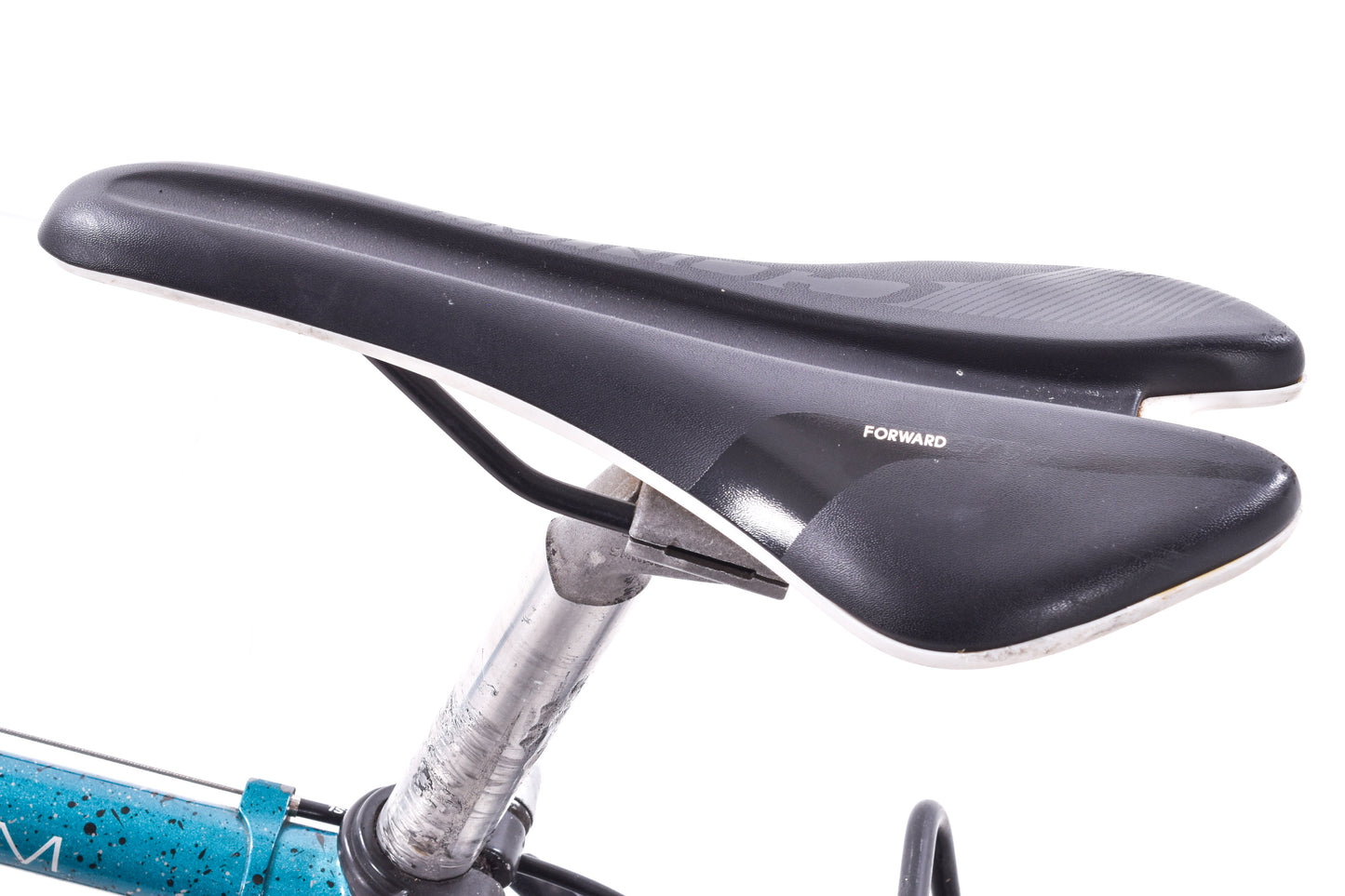 USED 90's Raleigh Technium Medium ATB w/ Splatter Paint Aqua/Black 3x8 speed