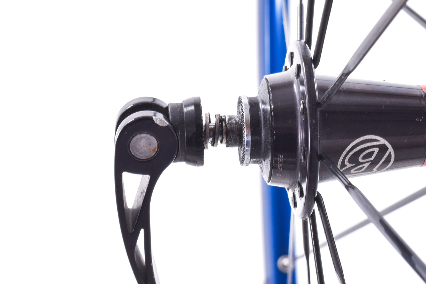 USED Bontrager Race Lite 700C Blue Alloy Road Wheelset Quick Release Rim Brake 8/9/10 Speed Shimano HG