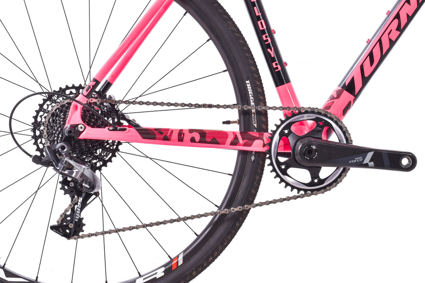 USED Turner Cyclosys 52cm Aluminum Cyclocross / Gravel Bike SRAM Force 1x11 Pink/Black