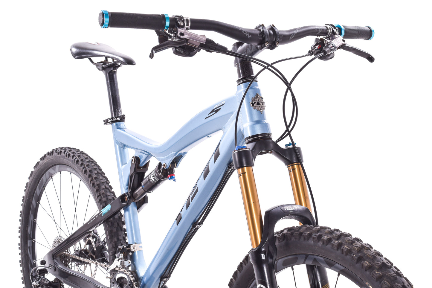 USED Yeti ASR 5 Medium 26" Full Suspension Alloy Mountain Bike SRAM 2x10 speed Blue