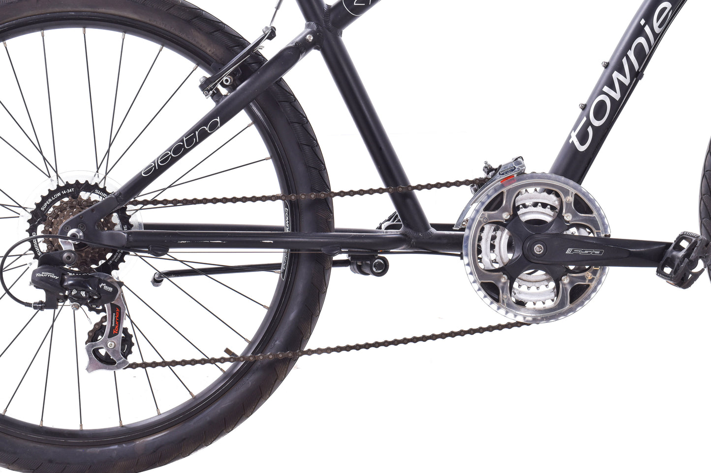 USED Electra Townie 21D Beach Cruiser Black Shimano 3x7 Front Suspension