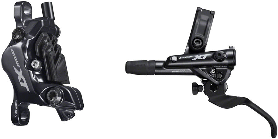 NEW Shimano Deore XT BL-M8100/BR-M8120 Disc Brake and Lever - Front Hydraulic Post Mount 4-Piston Finned Metal Pads Black