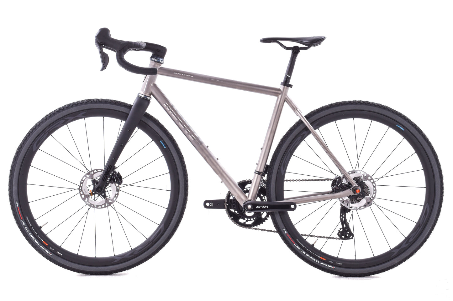 USED 2024 Moots Routt CRD 54cm Titanium Gravel Bike Shimano GRX Di2 2x12 speed 700C Carbon Wheels