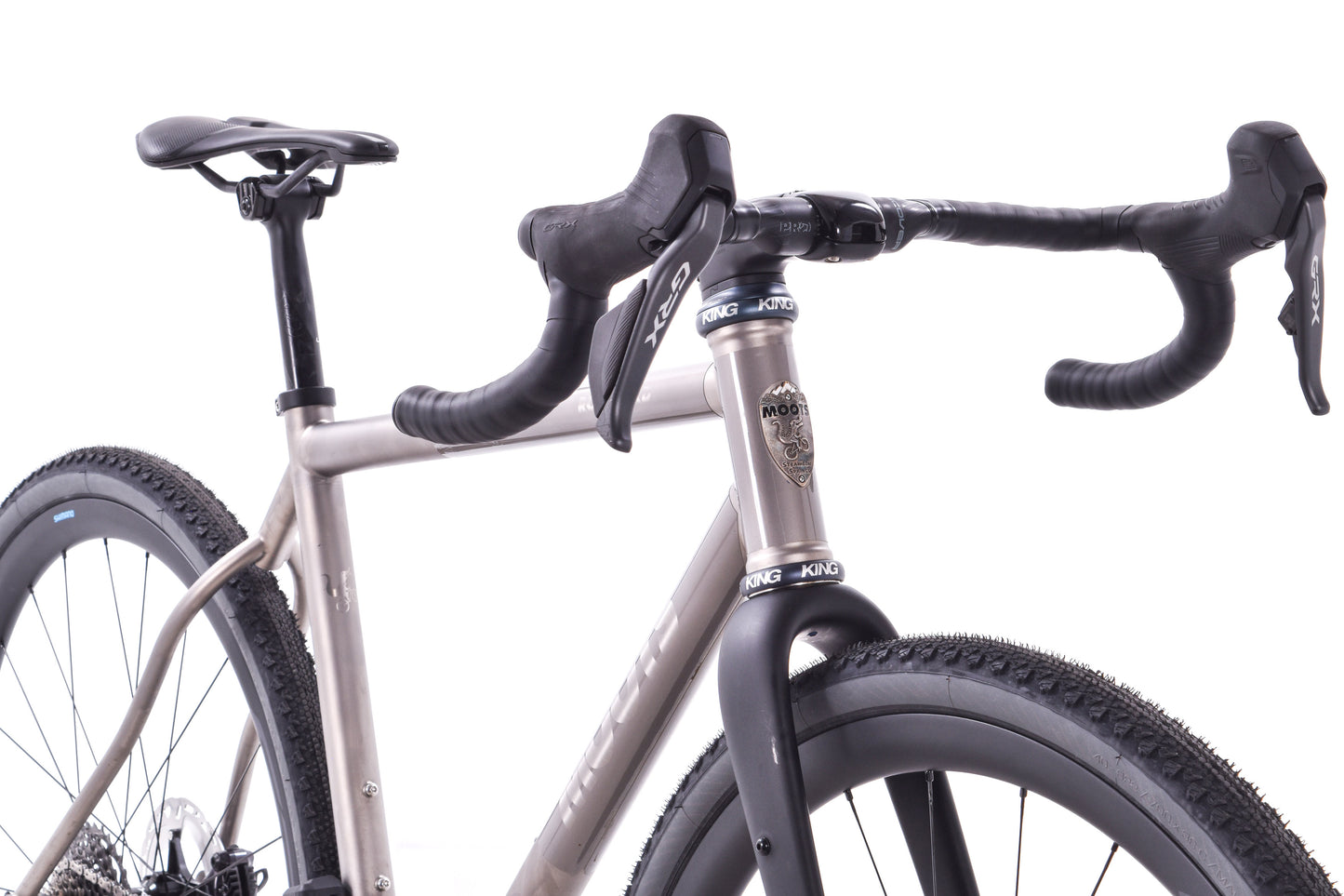 USED 2024 Moots Routt CRD 54cm Titanium Gravel Bike Shimano GRX Di2 2x12 speed 700C Carbon Wheels