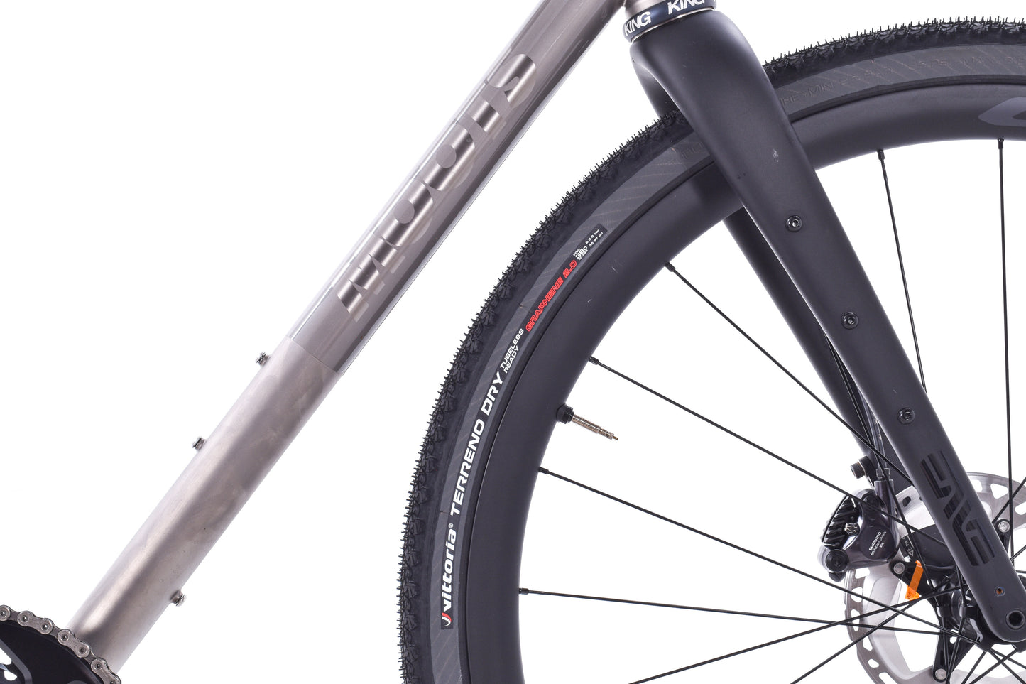 USED 2024 Moots Routt CRD 54cm Titanium Gravel Bike Shimano GRX Di2 2x12 speed 700C Carbon Wheels
