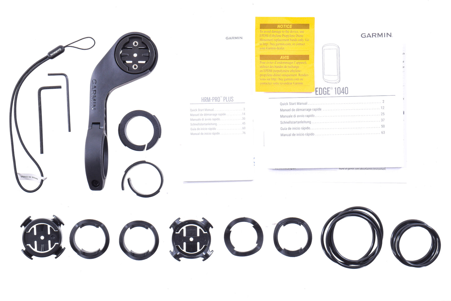 USED Garmin Edge 1040 GPS Cycling Computer w/ Mounts Rechargeable Touchscreen