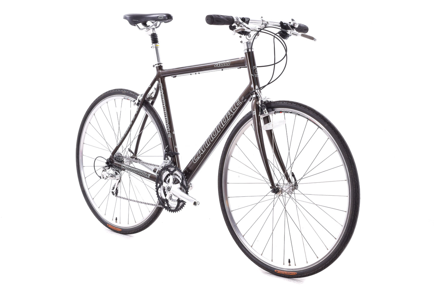 USED 2004 Cannondale 400 56cm Aluminum Flat Bar Road/Hybrid Bike 3x8 speed Made in USA Brown Sparkle