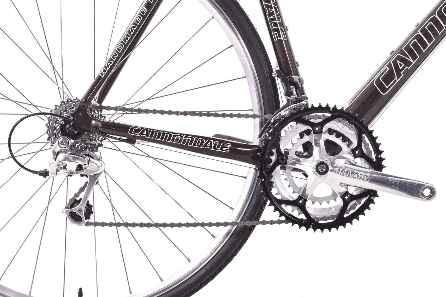 USED 2004 Cannondale 400 56cm Aluminum Flat Bar Road/Hybrid Bike 3x8 speed Made in USA Brown Sparkle