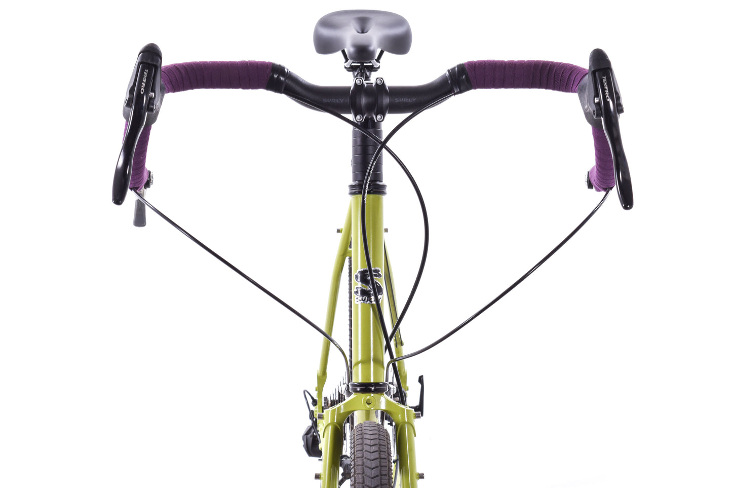 USED Surly Disc Trucker 60cm Steel Touring Bike Shimano 3x9 speed Bar End Shifters Green