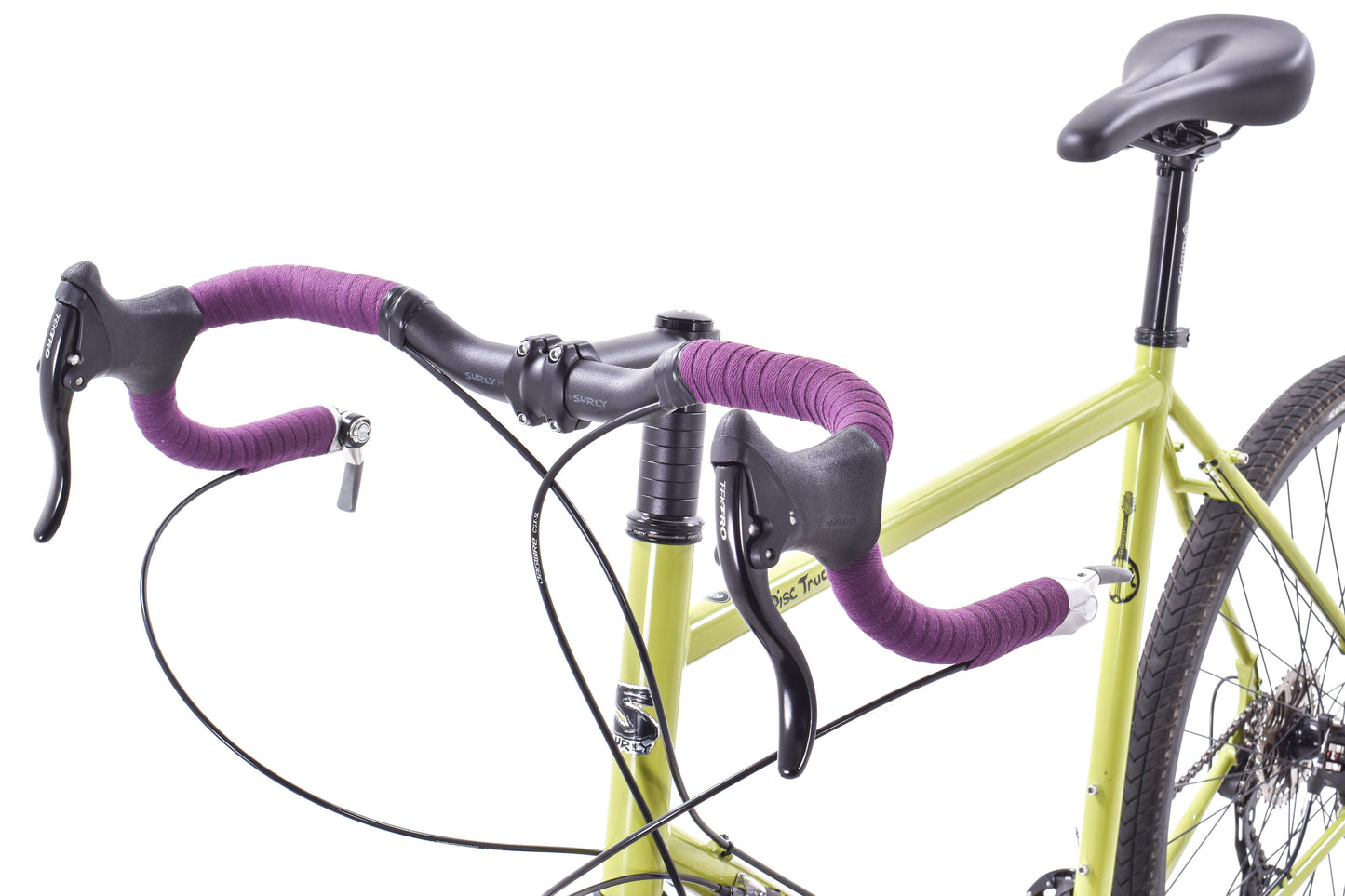 USED Surly Disc Trucker 60cm Steel Touring Bike Shimano 3x9 speed Bar End Shifters Green