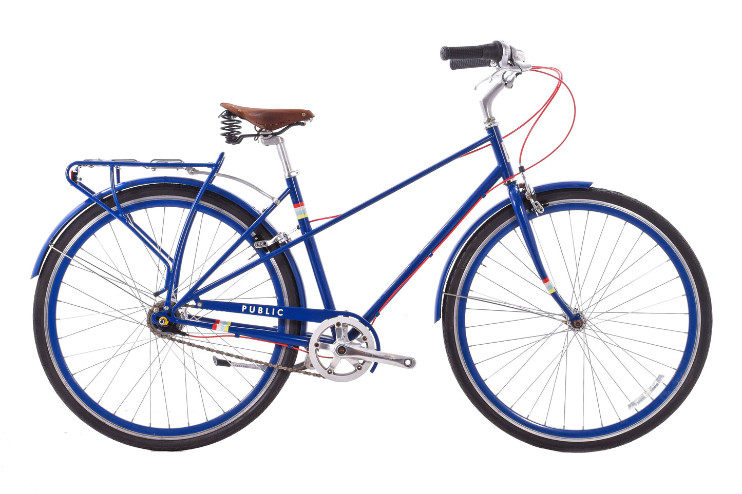 USED Public Mixte M7i Dutch Style Commuter Bike Blue 7 speed Nexus Internal Hub