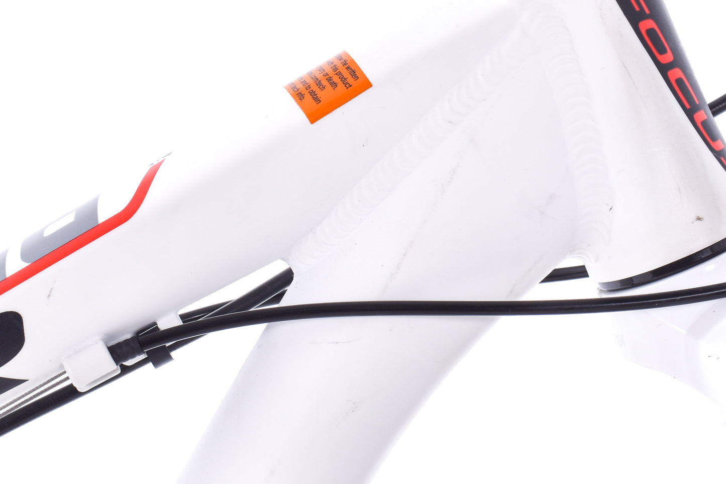 USED 2013 Focus Black Forest 29R 1.0 Small Hardtail Mountain Bike White/Black/Red SRAM X0 2x10