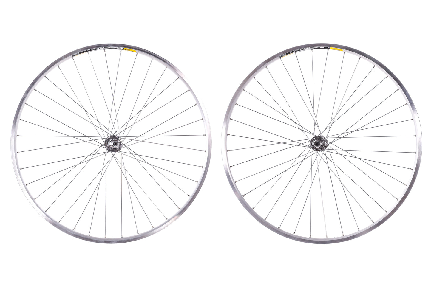 NEW out of box Mavic Open Pro 36H 700C Road/Touring Wheelset w/ Shimano 105 Hubs Silver Quick Release Rim Brake